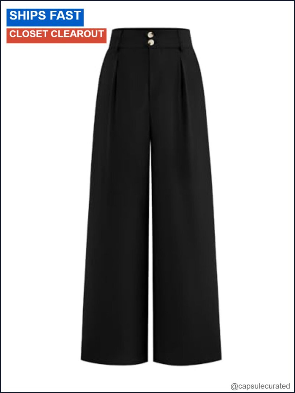 Wide Leg Dress Pants High Waisted Pleated Trousers Business Casual Work Palazzo